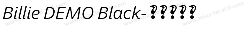 Billie DEMO Black字体转换